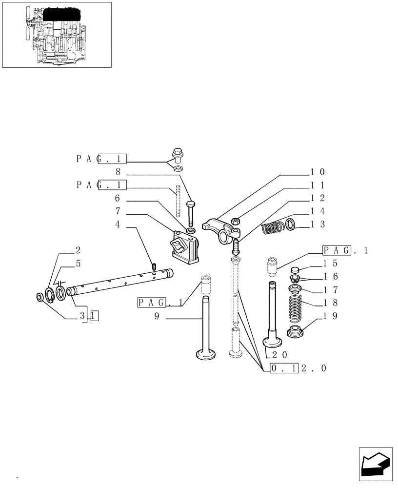 Схема запчастей Case IH JX1070C - (0.06.0[02]) - VALVES (01) - ENGINE