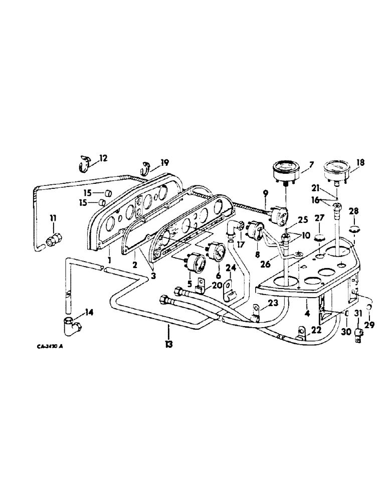 Схема запчастей Case IH 2400 - (11-02) - INSTRUMENTS, INSTRUMENT PANEL AND GAUGES Instruments