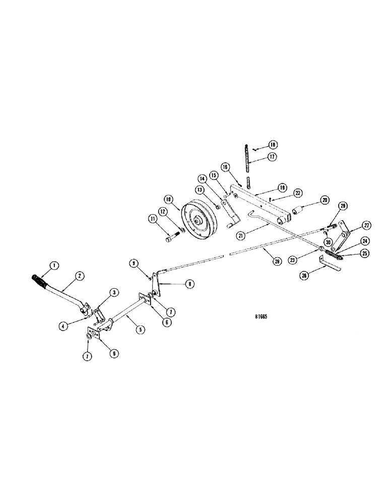 Схема запчастей Case IH 660 - (117A) - MAIN COMBINE DRIVE TIGHTENER LINKAGE, BEATER DRIVE, NUMBER 8357001 AND AFTER 