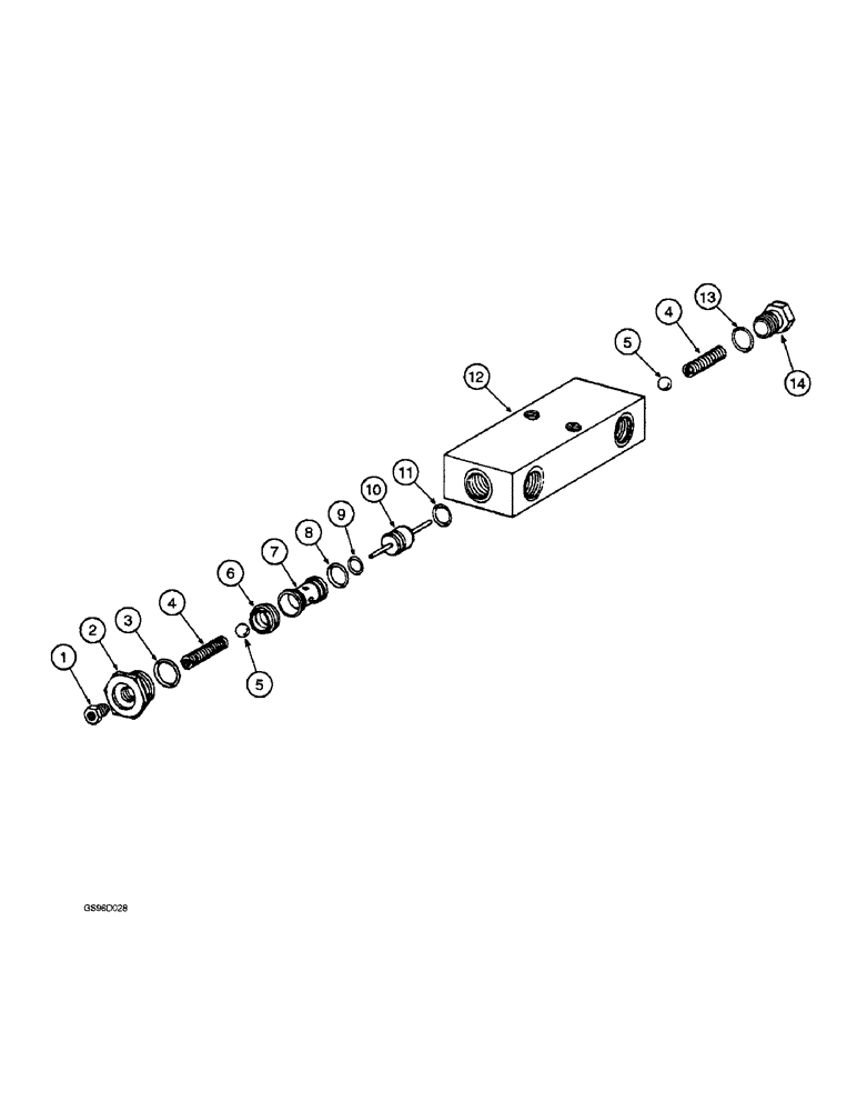 Схема запчастей Case IH 1400 - (5-10) - STEERING DOUBLE CHECK VALVE (04) - STEERING