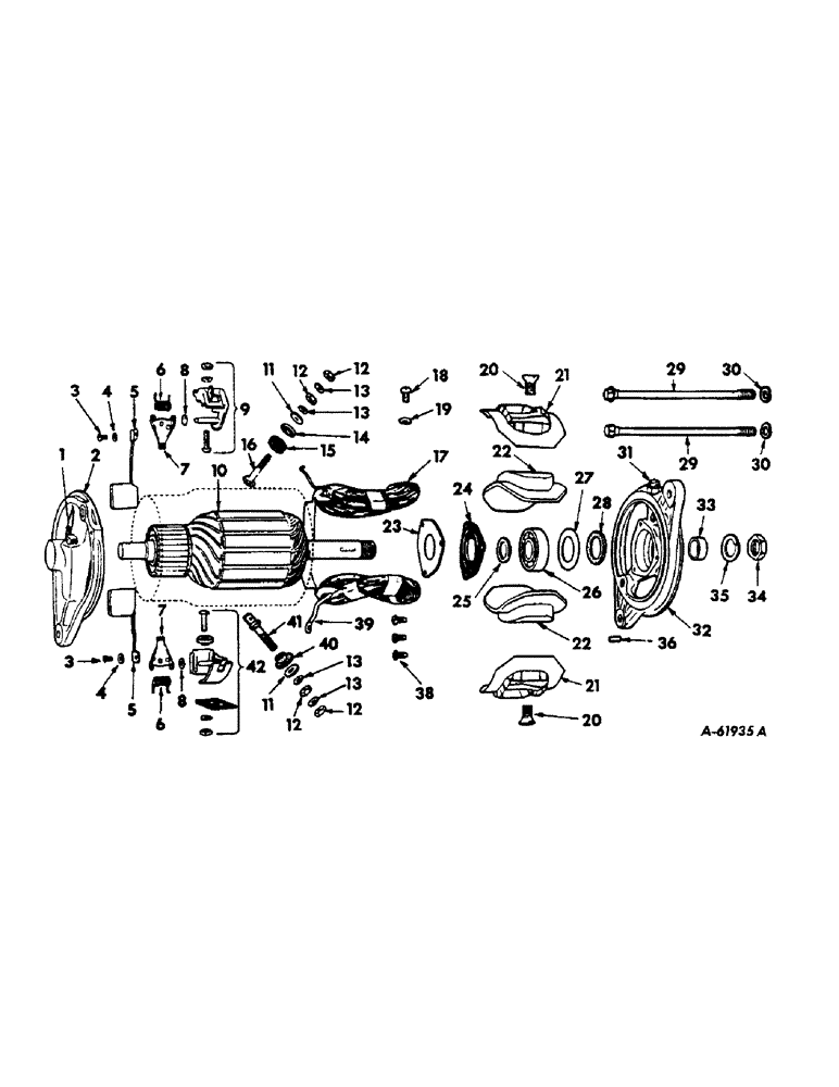 Схема запчастей Case IH 420 - (312) - ELEC. SYS., GENERATOR, 30 AMP, HEAVY DUTY, DELCO-REMY, 414, UP TO S/N CH812E, 420, UP TO S/N CH1371E (55) - ELECTRICAL SYSTEMS