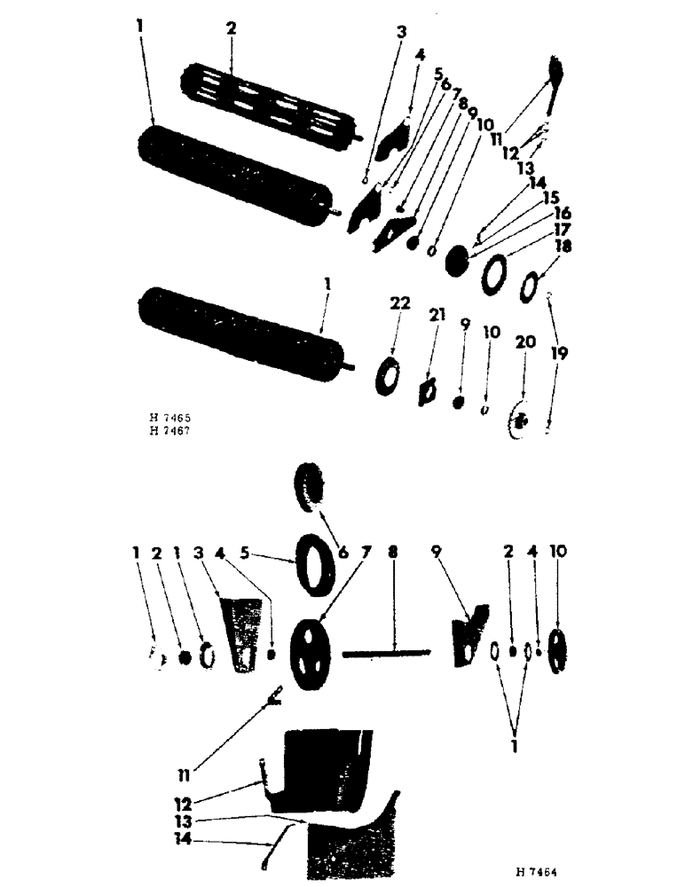 Схема запчастей Case IH 201 - (C-004) - CONDITIONING ROLLERS (58) - ATTACHMENTS/HEADERS