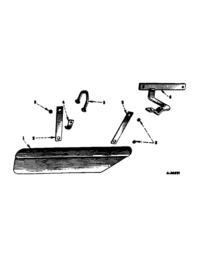 Схема запчастей Case IH F-144 - (B-36) - CULTIVATOR SHIELD, FOR USE WITH SPRING TRIPS 