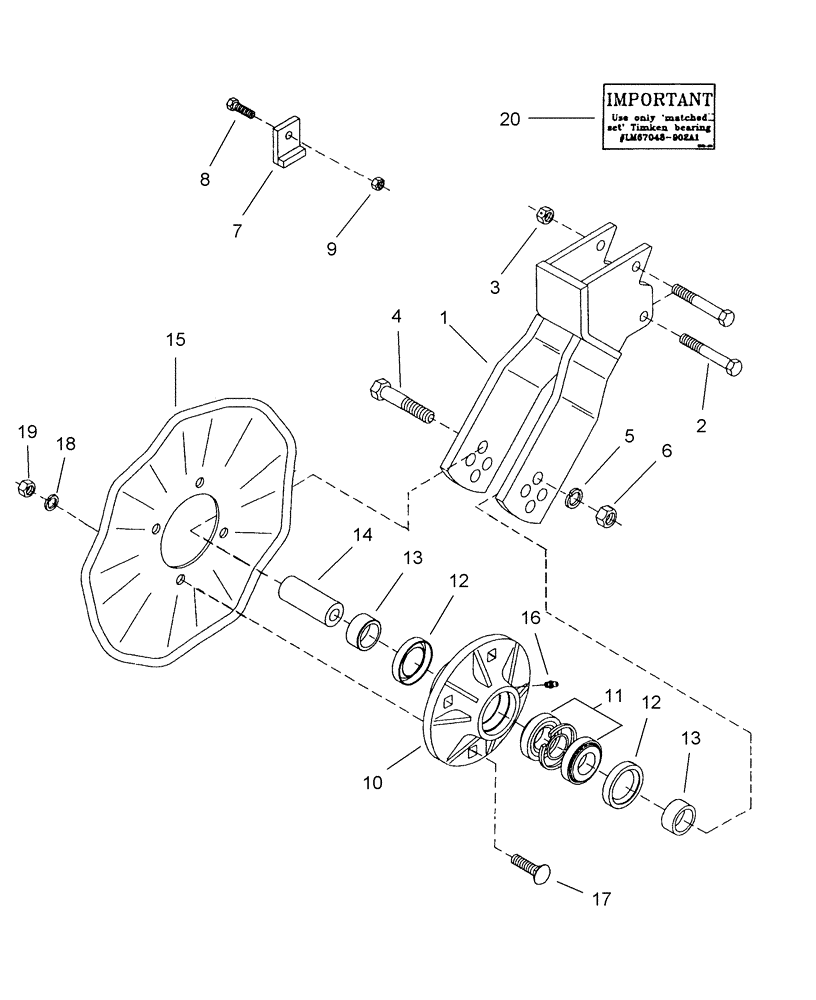 Схема запчастей Case IH 1200PT - (L.50.F[06]) - ROW UNIT COULTER ATTACHMENT (BSN CBJ0001892) L - Field Processing