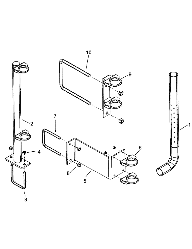 Схема запчастей Case IH CONCORD - (C09) - SECONDARY MANIFOLD, TUBES AND STANDS, DISCONTINUED 