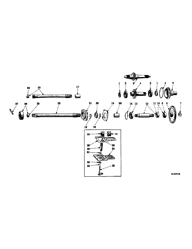 Схема запчастей Case IH 300 - (230) - CHASSIS, POWER TAKE-OFF DRIVE (12) - CHASSIS