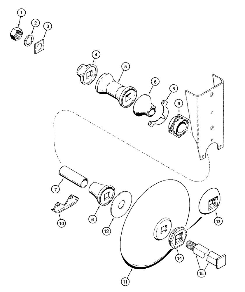 Схема запчастей Case IH 770 - (09-17) - DISKS AND BEARINGS (09) - CHASSIS/ATTACHMENTS