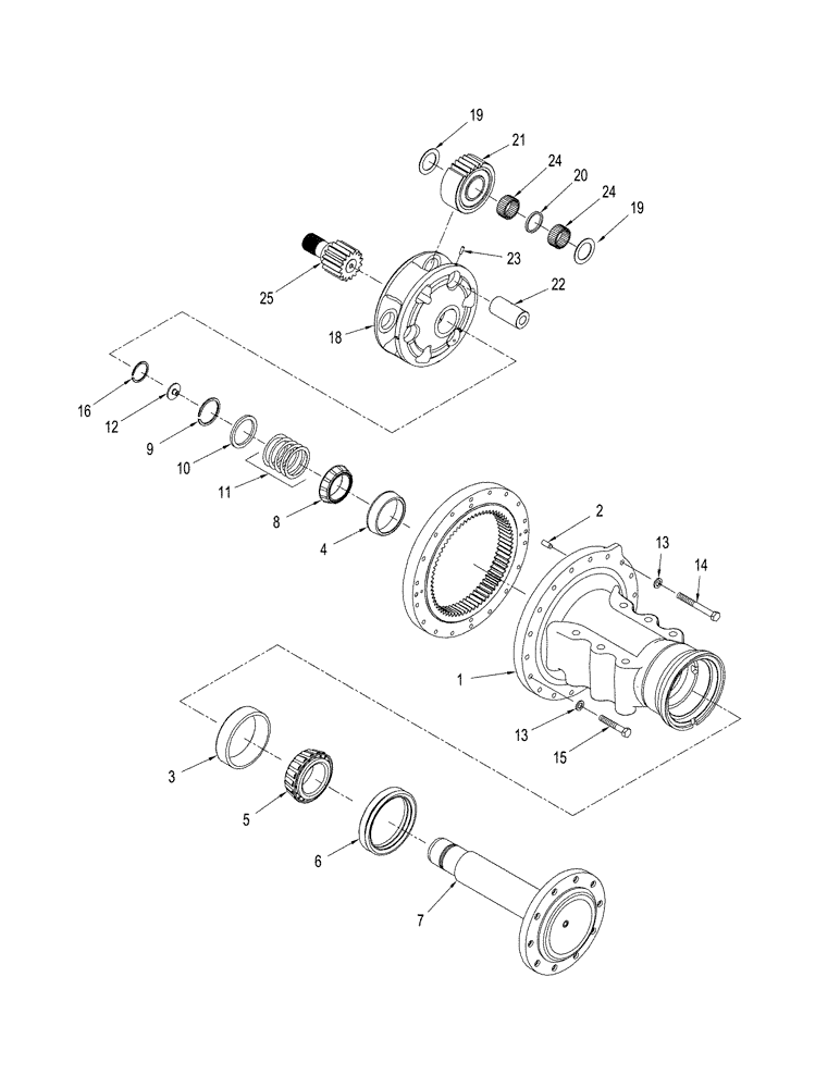 Схема запчастей Case IH STX375 - (06-82) - 500 SERIES AXLE ASSEMBLY - FINAL DRIVE, QUADTRAC TRACTOR, BSN JEE0106701 (06) - POWER TRAIN