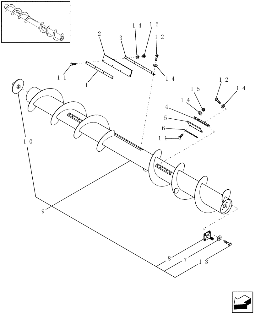 Схема запчастей Case IH HDX182 - (20.14.06) - AUGER (58) - ATTACHMENTS/HEADERS