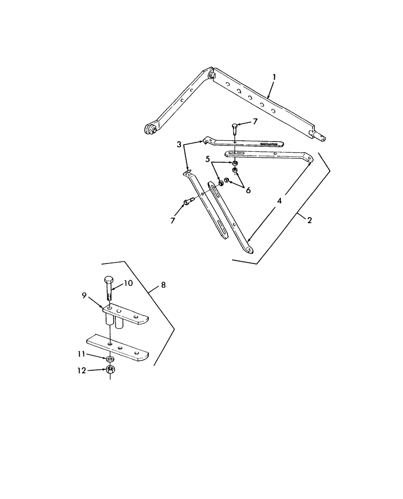 Схема запчастей Case IH DX60 - (09.02) - DRAWBAR KITS (09) - IMPLEMENT LIFT