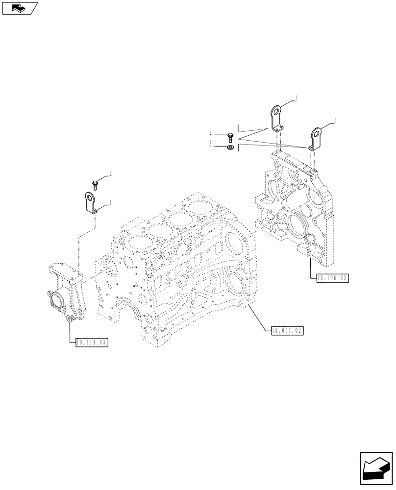 Схема запчастей Case IH F4DFE413C A004 - (10.012.04) - HOOKS - ENGINE (2853797) (10) - ENGINE