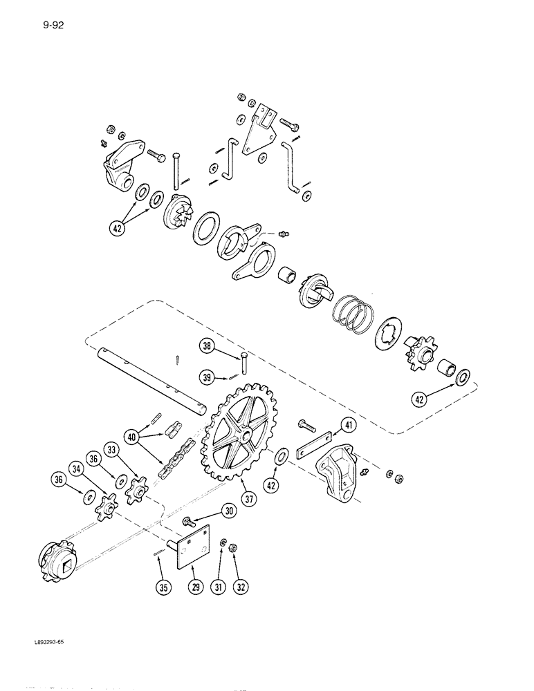 Схема запчастей Case IH 6300 - (9-092) - MAIN DRIVE (09) - CHASSIS/ATTACHMENTS