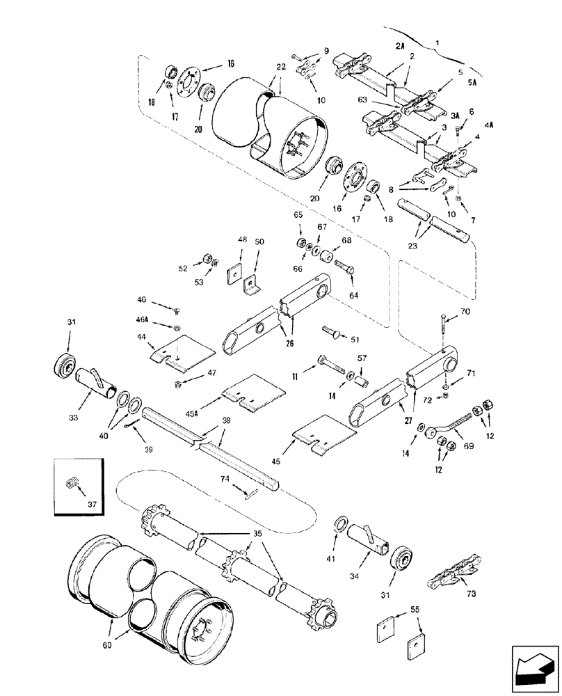 Схема запчастей Case IH 2588 - (60.105.01) - FEEDER - CONVEYOR - 3 STRAND CONVEYOR CHAIN (60) - PRODUCT FEEDING