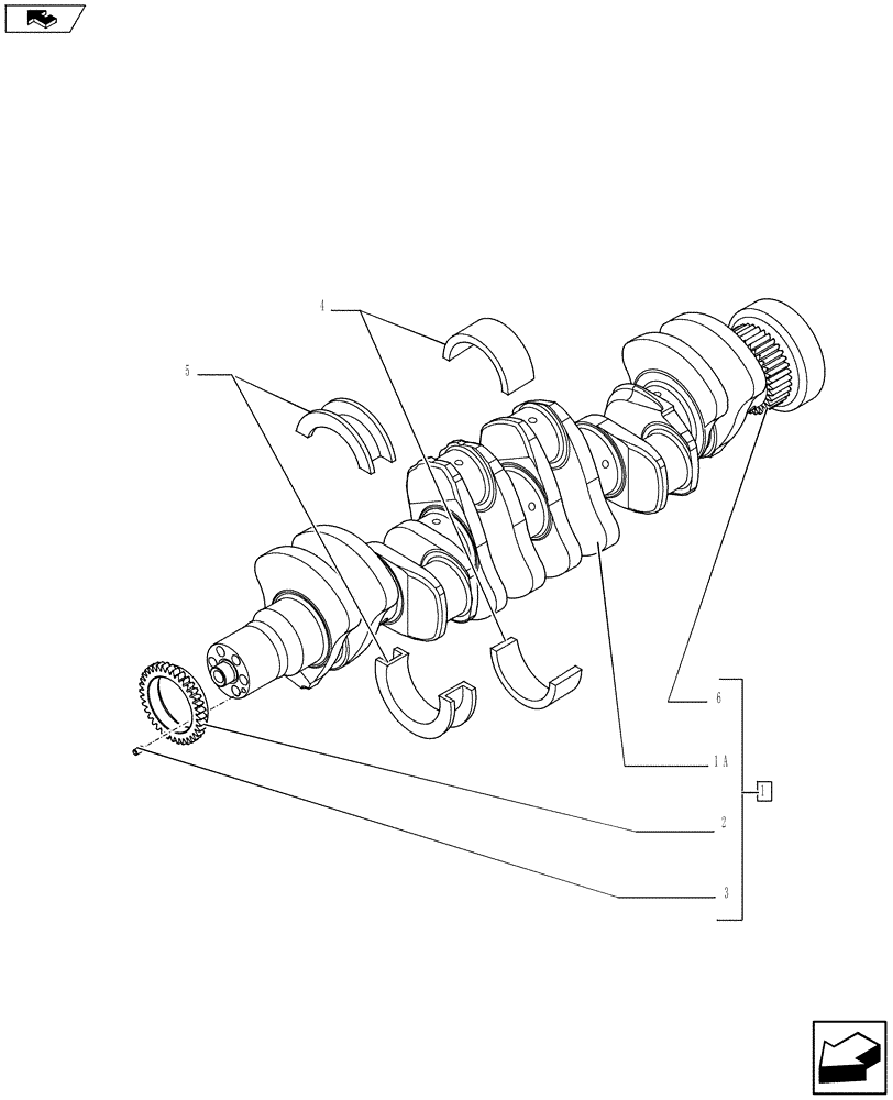 Схема запчастей Case IH F4GE9684D J604 - (10.103.01) - CRANKSHAFT (10) - ENGINE