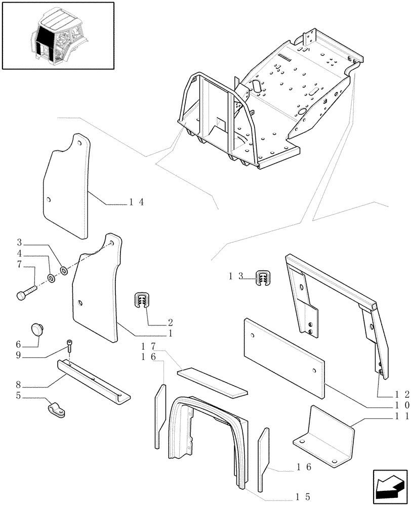 Схема запчастей Case IH JX1090U - (1.83.0/01[02]) - (VAR.101) NOISE REDUCTION PACKAGE - HOODS (08) - SHEET METAL