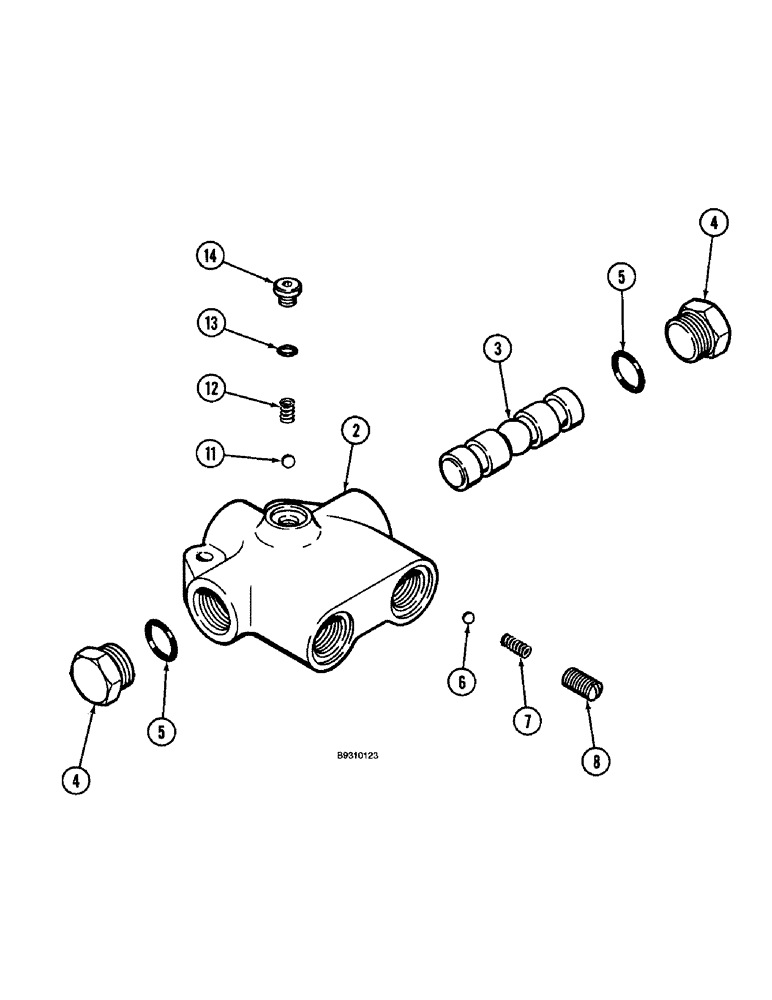 Схема запчастей Case IH 900 - (8-114) - ROW MARKER SEQUENCING VALVE (08) - HYDRAULICS