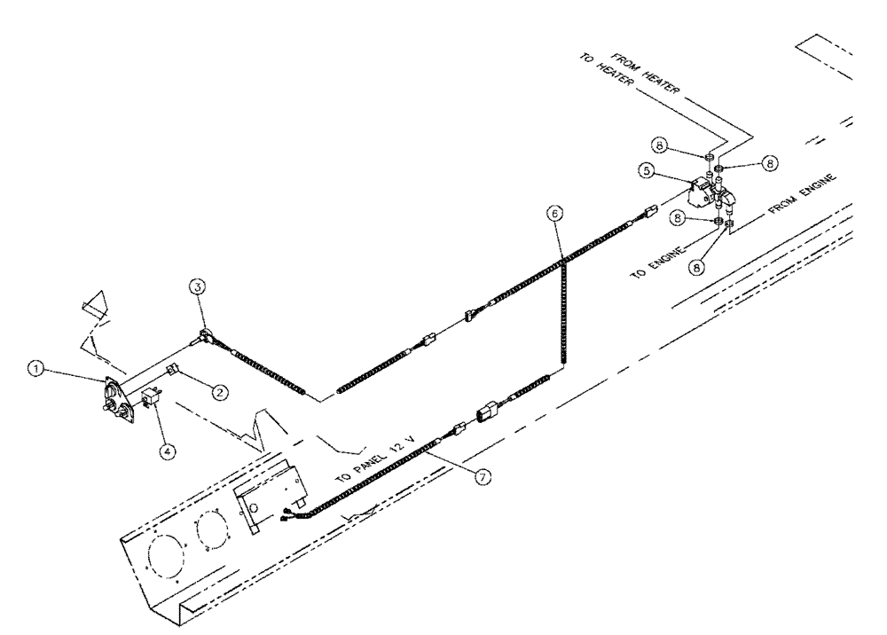 Схема запчастей Case IH FLX3330B - (01-007) - TEMPERATURE CONTROL ASSEMBLY (10) - CAB