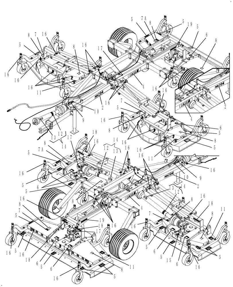 Схема запчастей Case IH 717675056 - (062) - DECALS 