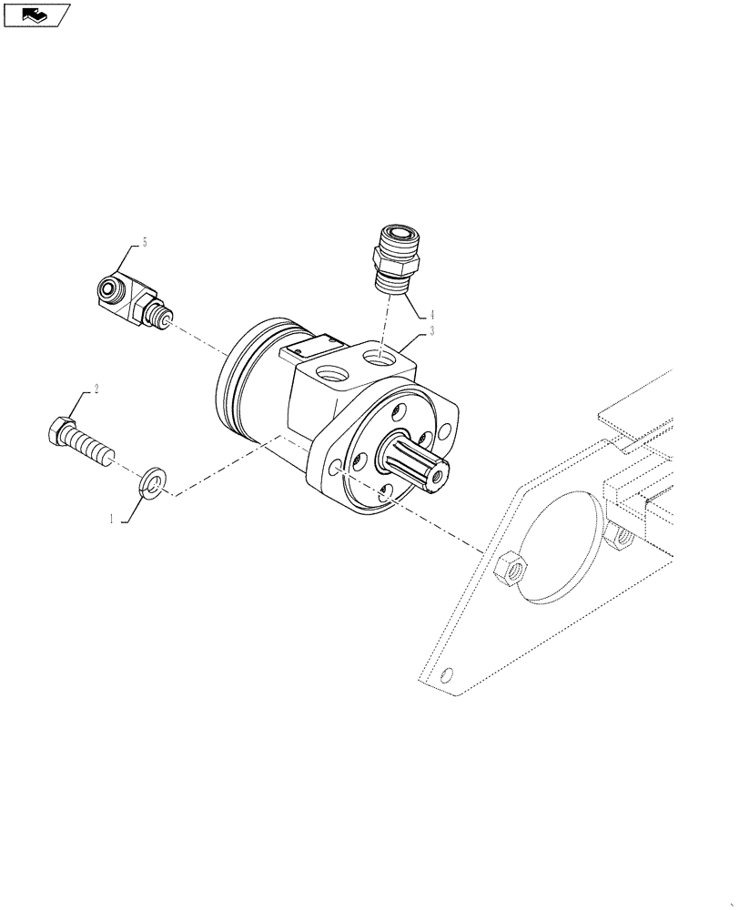 Схема запчастей Case IH 3162 - (58.115.07) - MOTOR, LEFT HAND FEEDER (58) - ATTACHMENTS/HEADERS