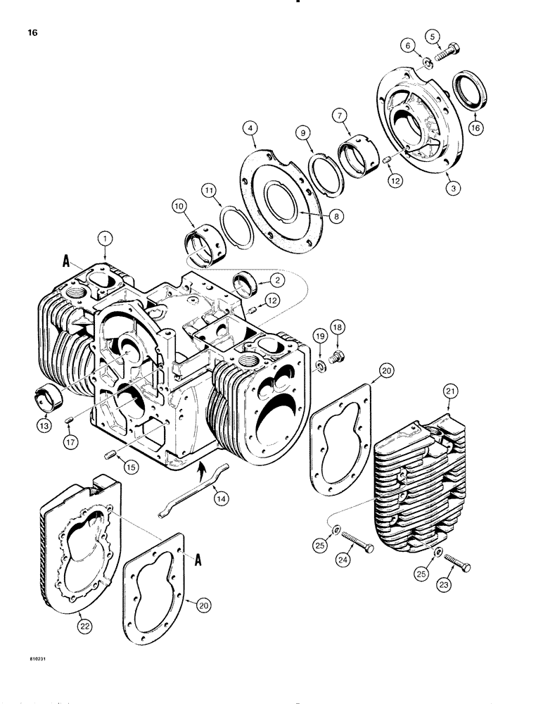 Схема запчастей Case IH 1816C - (016) - ENGINE BLOCK AND CYLINDER HEADS (02) - ENGINE