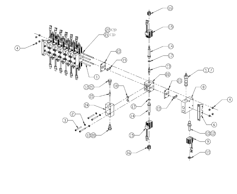 Схема запчастей Case IH 438 - (02-005) - VALVE - WATERMAN 7 BANK Bin Group