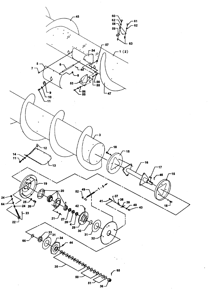 Схема запчастей Case IH 1030 - (1-04[01]) - FEEDER DRUM 2 (58) - ATTACHMENTS/HEADERS