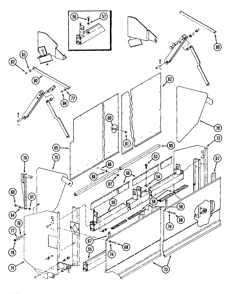 Схема запчастей Case IH 1822 - (9C-42) - BASKET DOOR (16) - BASKET