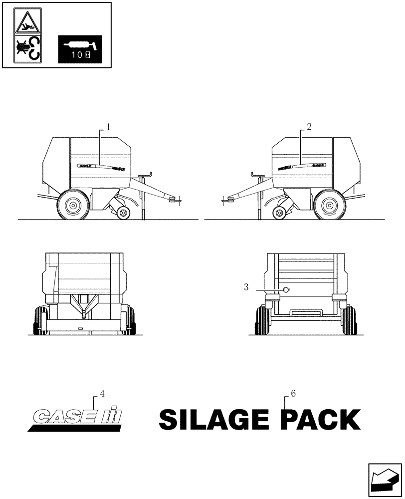 Схема запчастей Case IH RBX341 - (08.52[01]) - DECALS (08) - SHEET METAL/DECALS