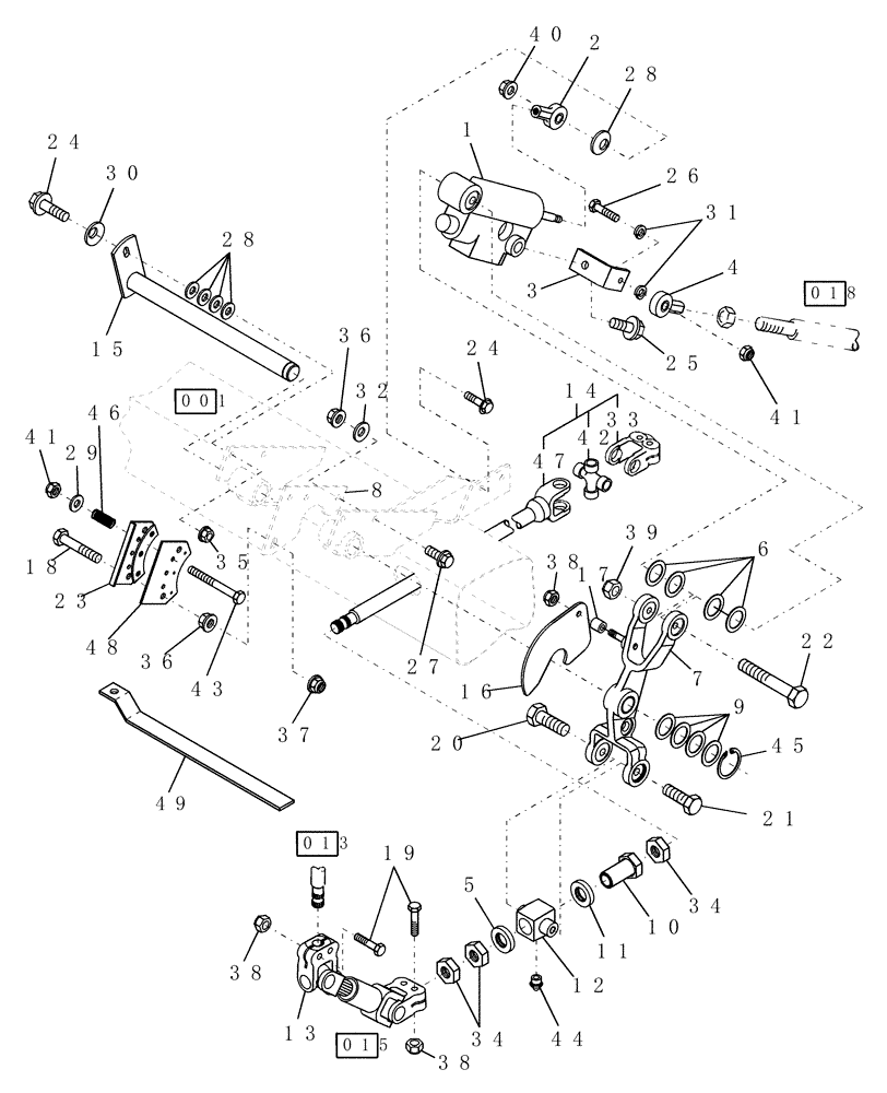 Схема запчастей Case IH WDX1701 - (045[1]) - SERVO & YOKE (35) - HYDRAULIC SYSTEMS