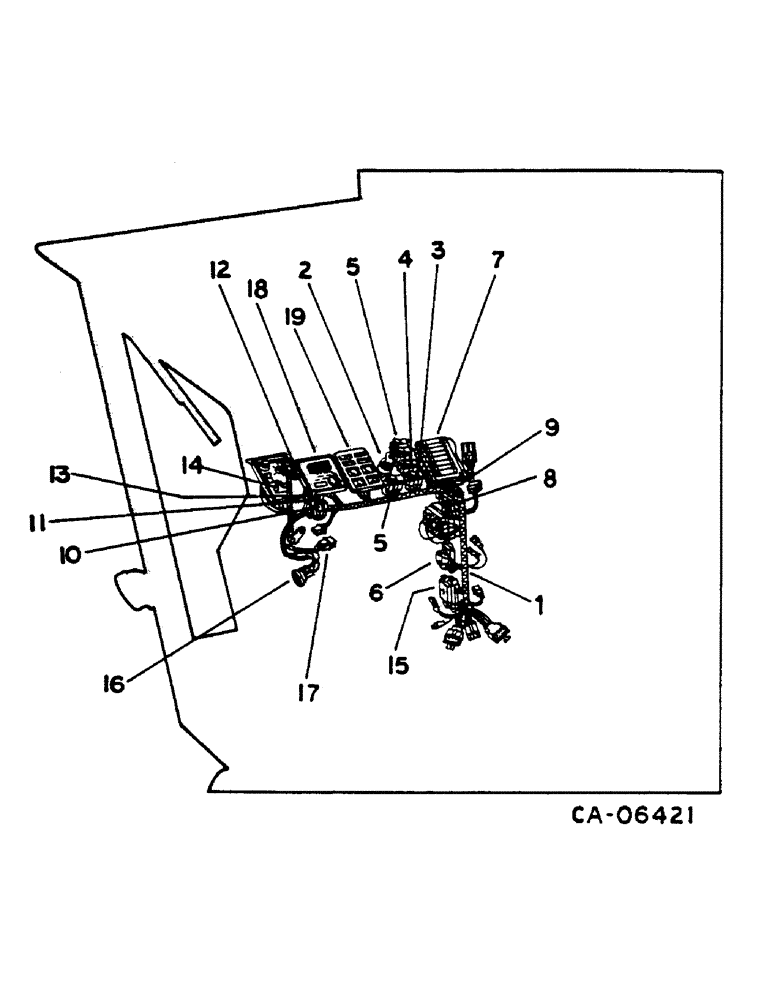 Схема запчастей Case IH 1460 - (08-009) - WIRING DIAGRAM, INSTRUMENT PANEL (06) - ELECTRICAL