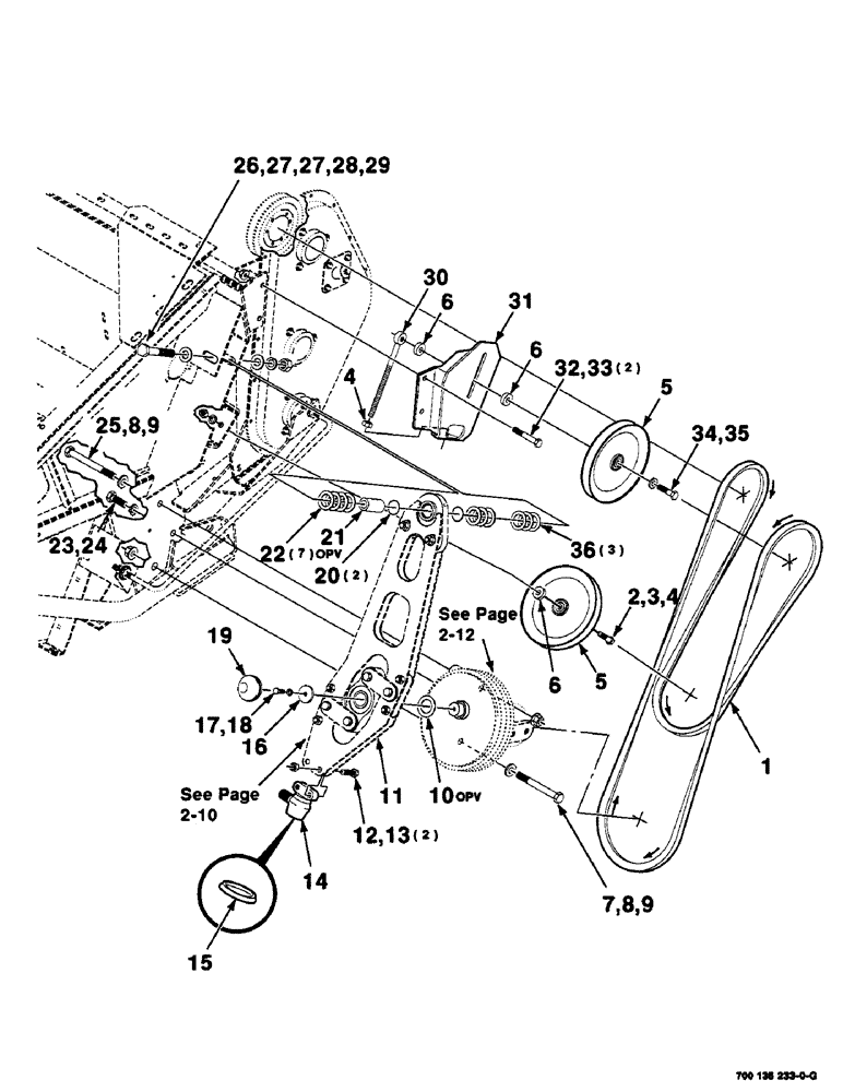 Схема запчастей Case IH SC412 - (2-08) - SICKLE DRIVE ASSEMBLY (09) - CHASSIS