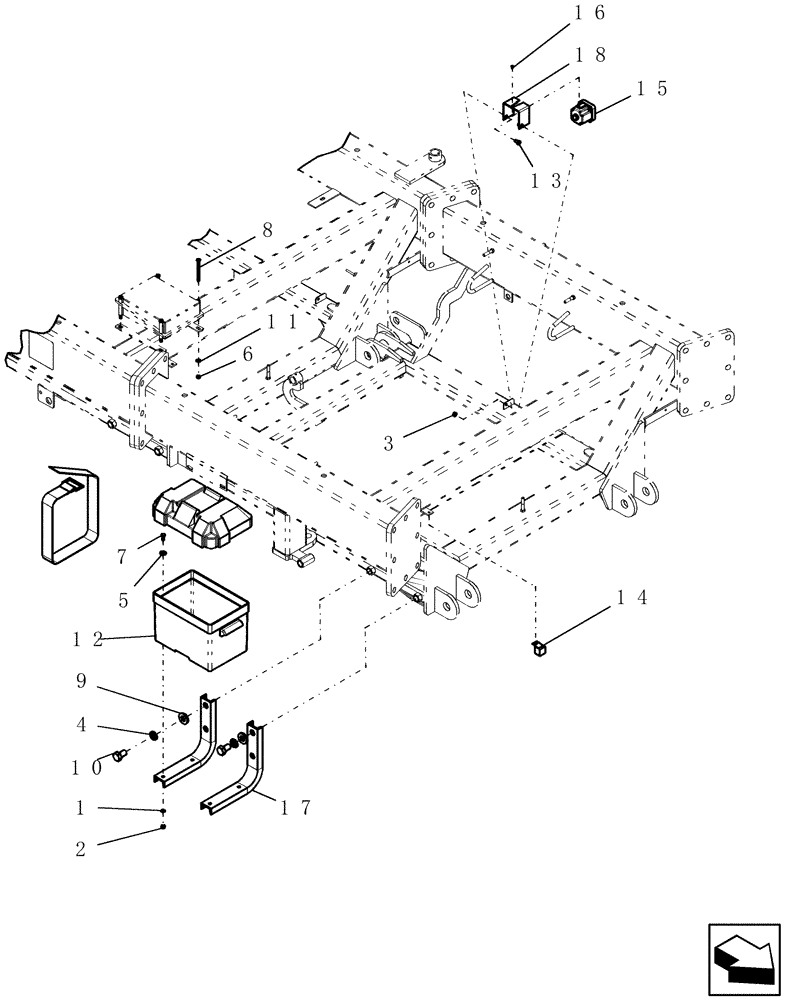 Схема запчастей Case IH ADX3260 - (A.10.A[11]) - ADX3260 VR BATTERY AND SWITCH A - Distribution Systems