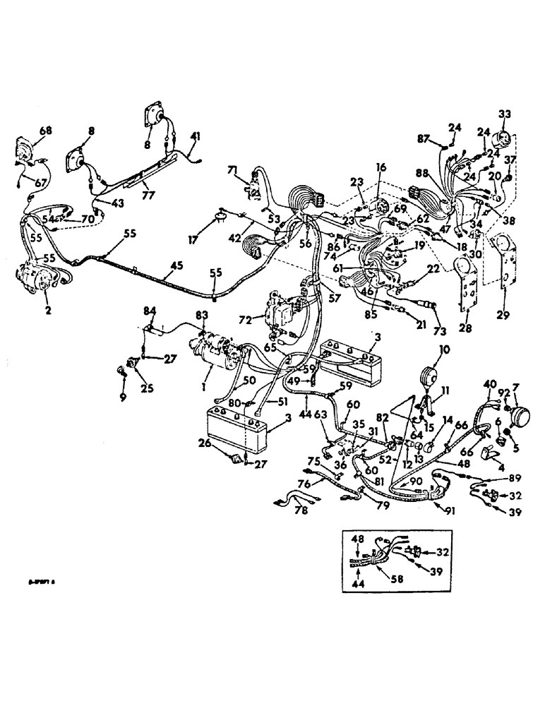 Схема запчастей Case IH 756 - (G-17) - ELECTRICAL SYSTEM, STARTING AND LIGHTING, INTERNATIONAL DIESEL ENGINE TRACTORS (06) - ELECTRICAL SYSTEMS