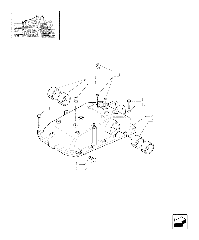 Схема запчастей Case IH JX1070N - (1.82.0) - LIFTER, HOUSING AND COVERS (07) - HYDRAULIC SYSTEM