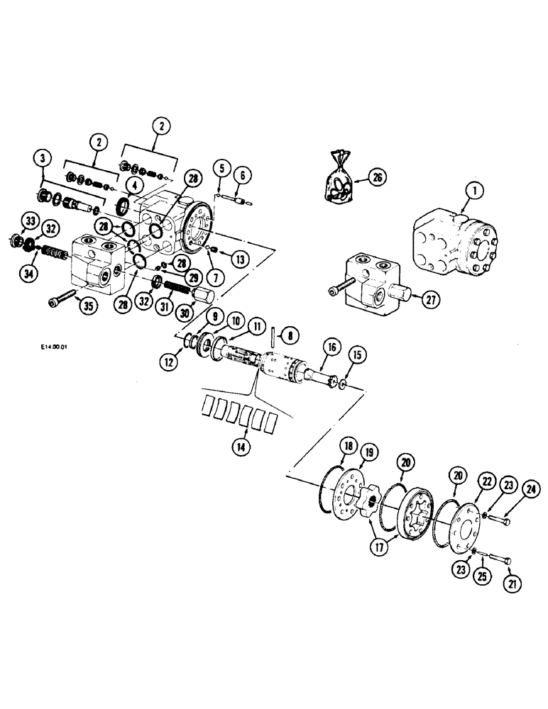 Схема запчастей Case IH 2130 - (5-20) - STEERING CONTROL VALVE, DANFOSS (05) - STEERING