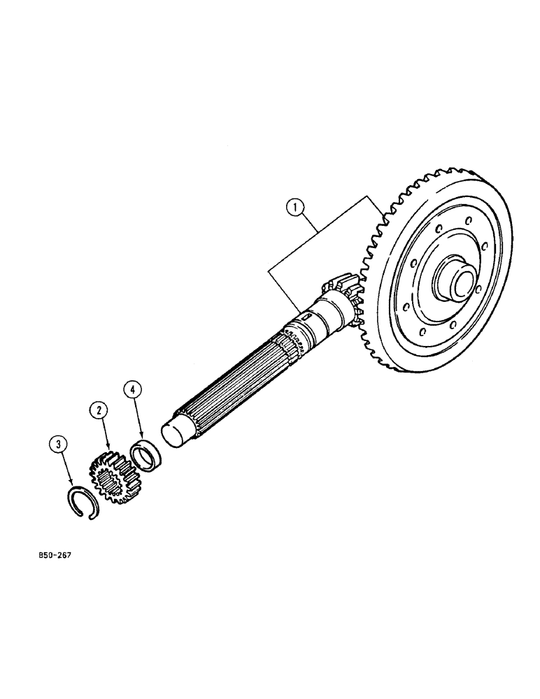 Схема запчастей Case IH 248 - (6-380) - BEVEL GEAR MAIN SHAFT - 4 WHEEL DRIVE, 585 (06) - POWER TRAIN