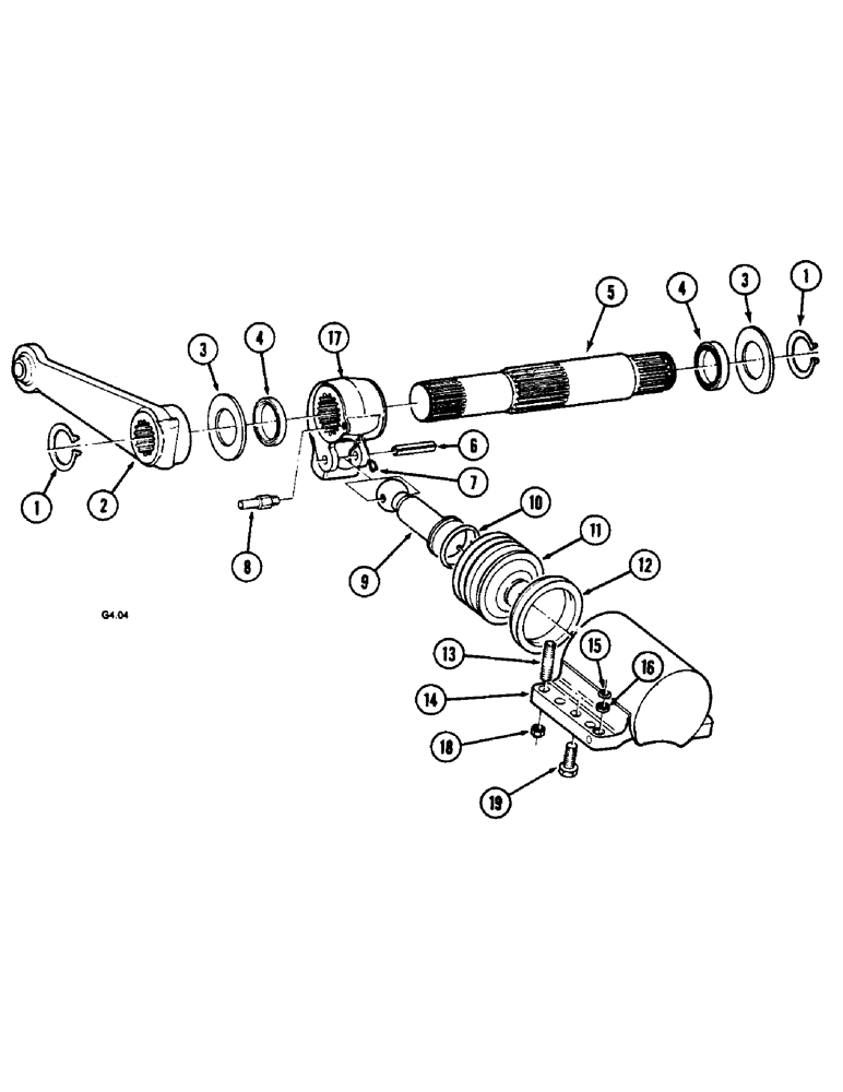 Схема запчастей Case IH 2140 - (8-12) - HYDRAULIC LIFT ARMS AND PISTON (08) - HYDRAULICS