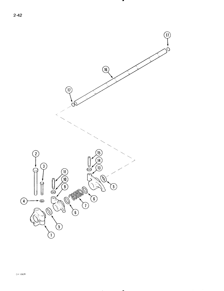 Схема запчастей Case IH 595 - (2-42) - VALVE MECHANISM (02) - ENGINE