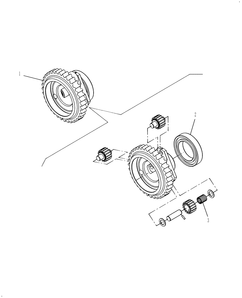 Схема запчастей Case IH FARMALL 50 - (03.14) - PLANETARY CARRIER (03) - TRANSMISSION