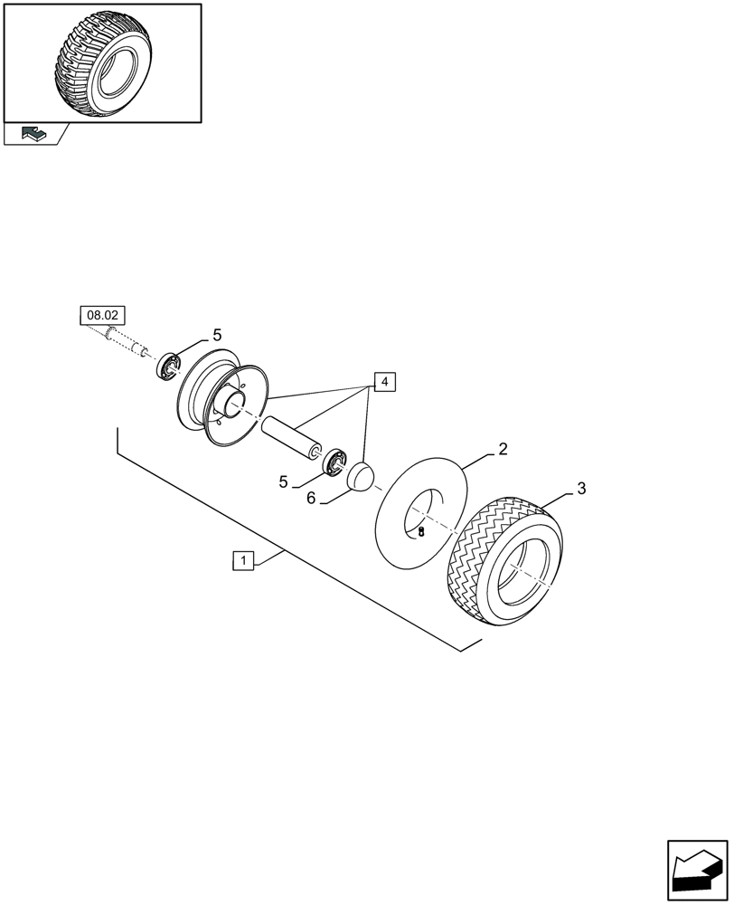 Схема запчастей Case IH LB333P - (11.02[01]) - WHEELS: 15X6,00 (11) - WHEELS