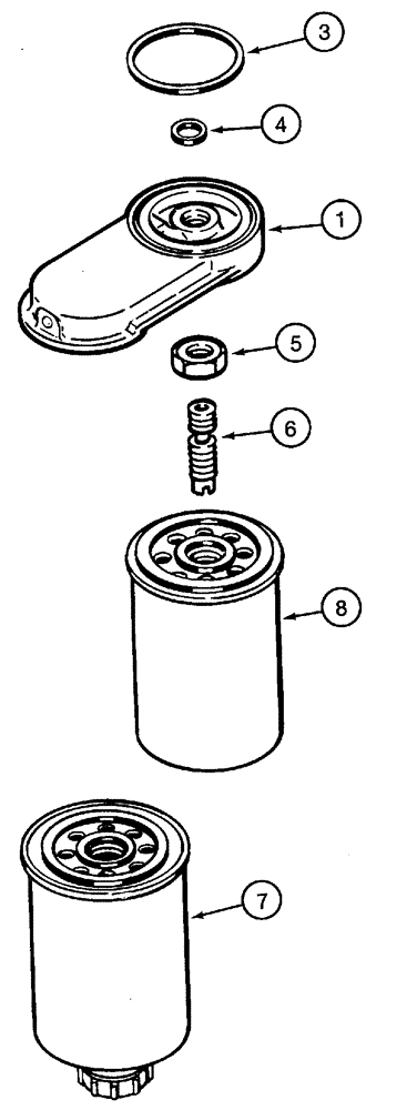 Схема запчастей Case IH 5120 - (3-12) - FUEL FILTER, 4T / 4TA -390 ENGINE (03) - FUEL SYSTEM