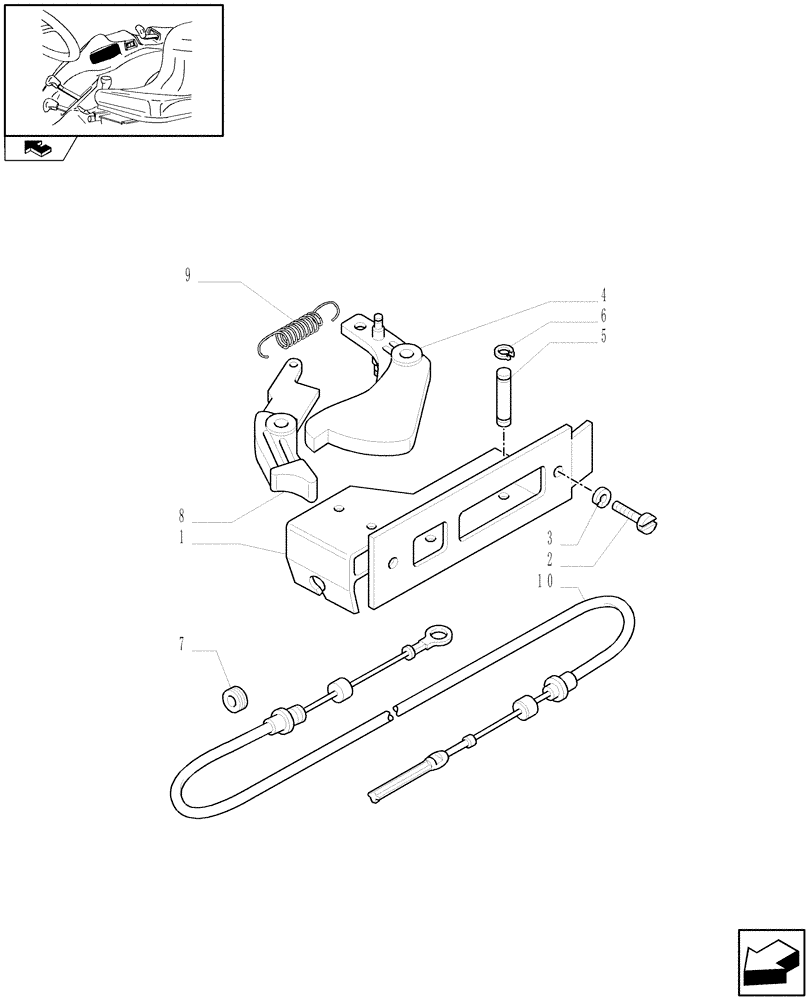 Схема запчастей Case IH FARMALL 105V - (1.92.82[02]) - HYDRAULIC LIFT OUTER CONTROLS, "LIFT-O-MATIC" - W/CAB (10) - OPERATORS PLATFORM/CAB