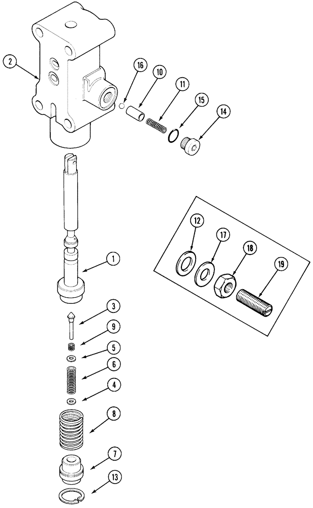 Схема запчастей Case IH 5220 - (6-086) - PTO VALVE, UP TO JJF1029999 (06) - POWER TRAIN