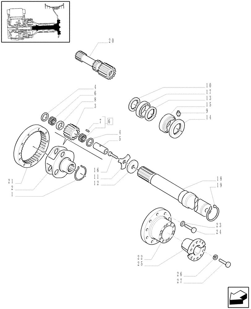 Схема запчастей Case IH MXM190 - (1.48.1/01) - FINAL DRIVE, GEARS AND SHAFTS (05) - REAR AXLE