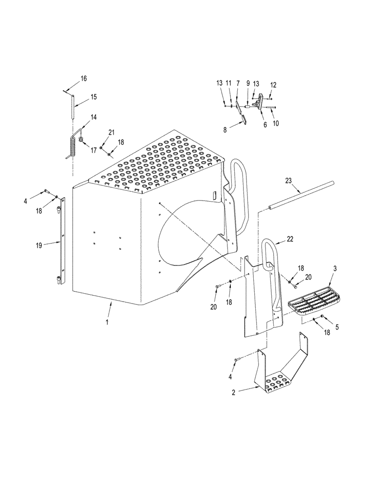 Схема запчастей Case IH STX500 - (09-34[01]) - BATTERY DOOR ASSEMBLY, QUADTRAC TRACTOR, STX500 (09) - CHASSIS