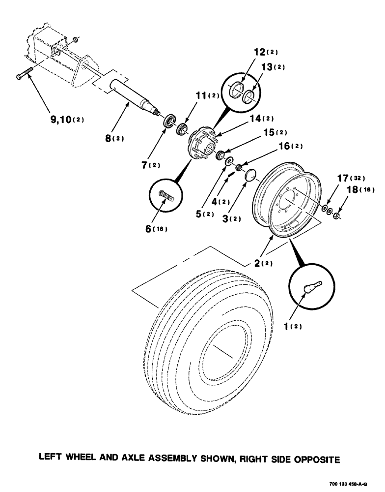 Схема запчастей Case IH 8576 - (07-026) - WHEEL, HUB AND AXLE ASSEMBLY (12) - MAIN FRAME