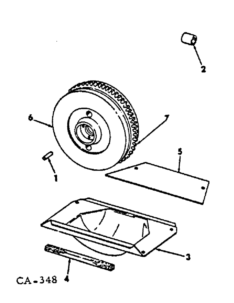 Схема запчастей Case IH C-146 - (D-12) - FLYWHEEL AND COVER, FOR 500C CRAWLER TRACTORS 