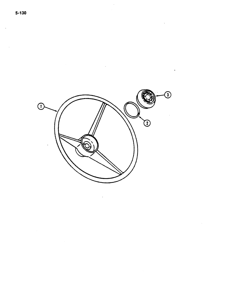 Схема запчастей Case IH 782 - (5-130) - STEERING WHEEL (04) - STEERING