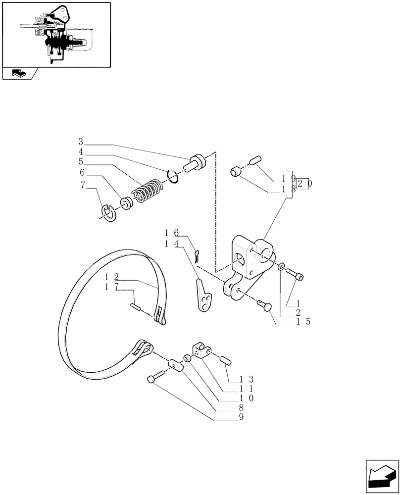 Схема запчастей Case IH PUMA 125 - (1.80.7/01[02]) - POWER TAKE-OFF 540/1000 RPM WITH REVERSABLE SHAFT - SUPPORT AND BRAKE BAND (VAR.330800) (07) - HYDRAULIC SYSTEM