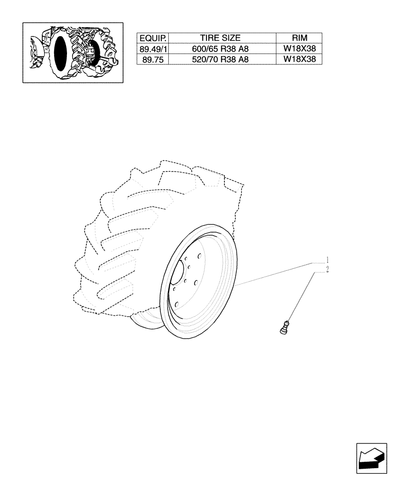 Схема запчастей Case IH MXM120 - (83.00[18]) - DRIVE WHEELS (11) - WHEELS/TRACKS